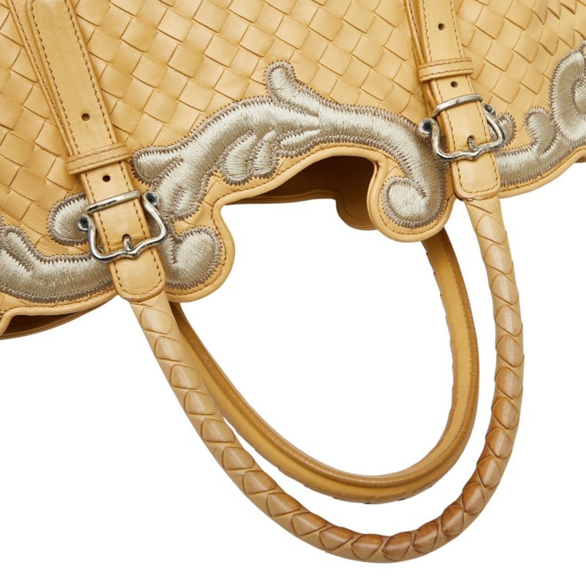 Bottega Veneta Yellow Leather Handbag Tote Bag