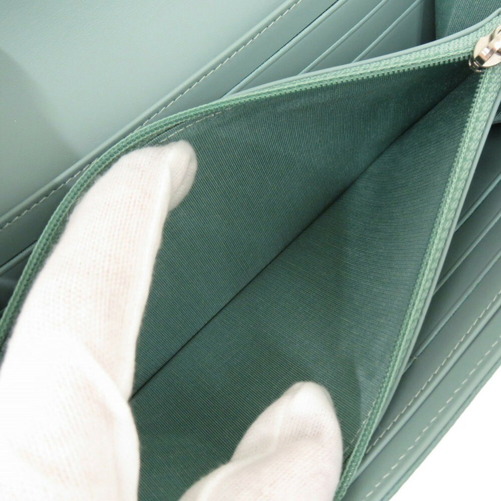 Chanel Green Grained Calfskin Long Wallet (Bi-Fold)