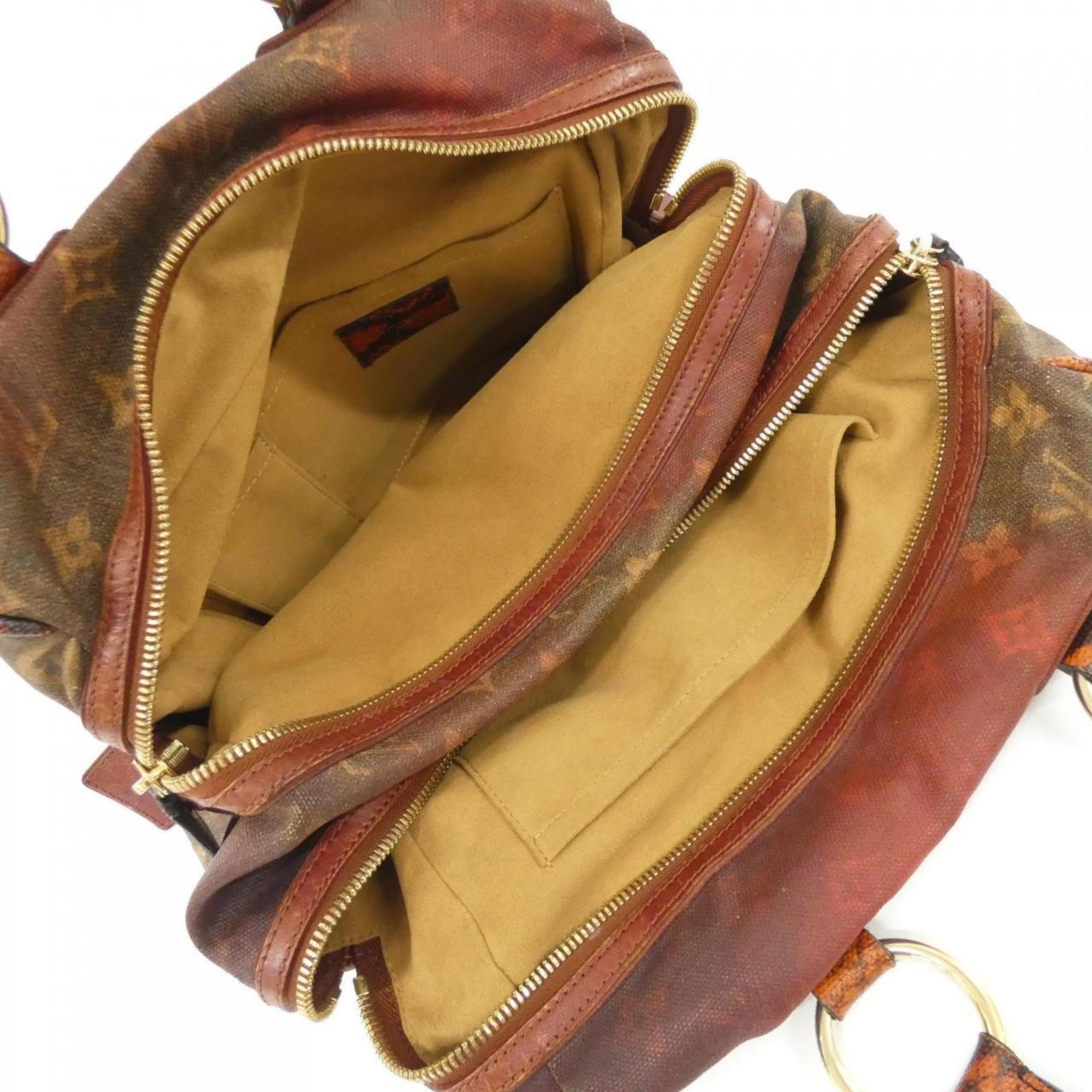 Louis Vuitton Rouge Coated Canvas Handbag