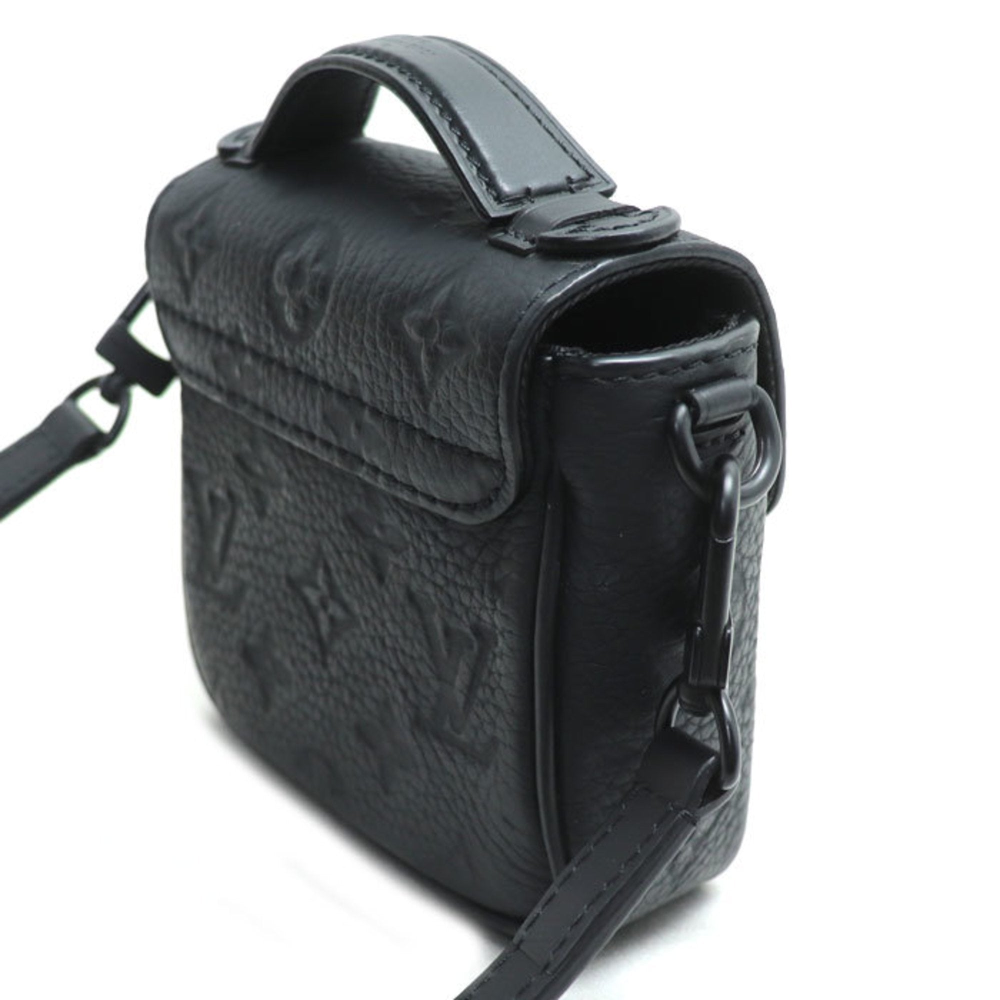 Louis Vuitton Black Leather Shoulder Bag