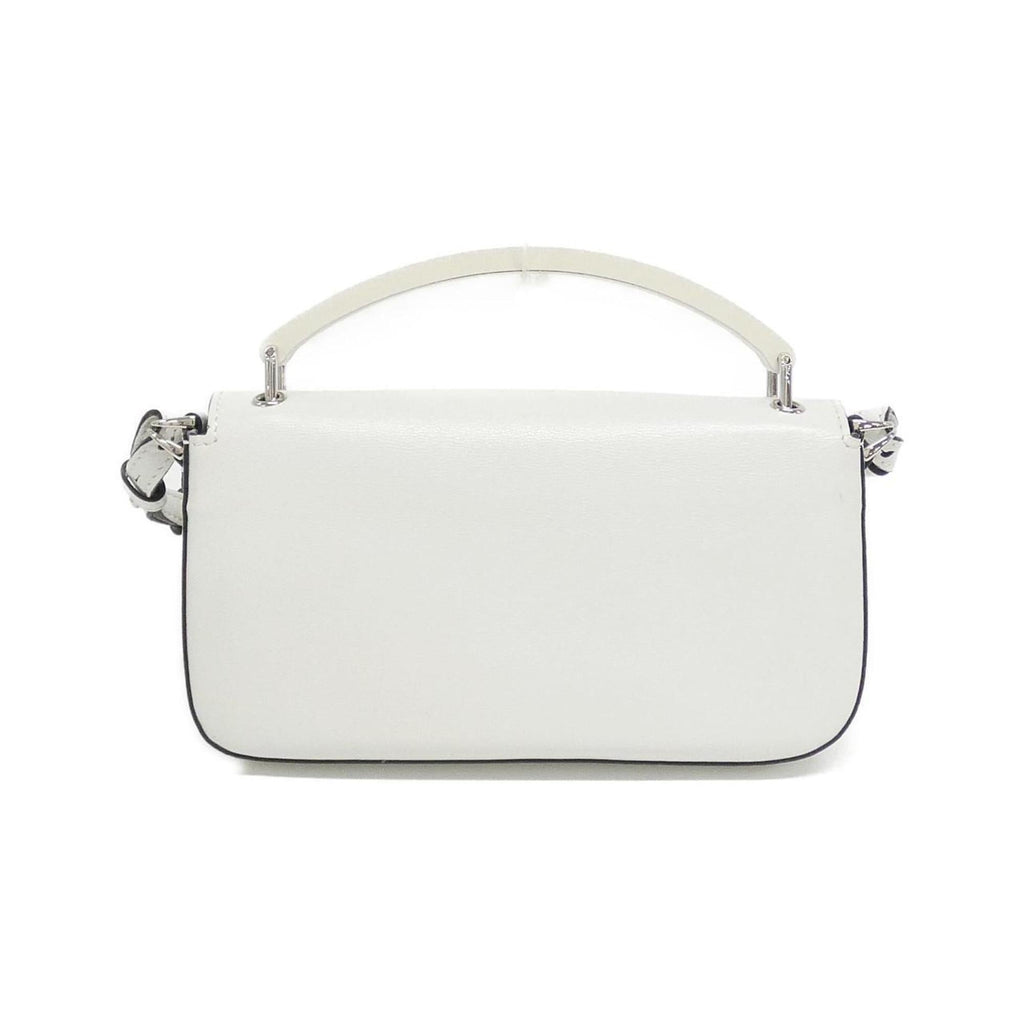 Fendi Silver Leather Handbag Shoulder Bag