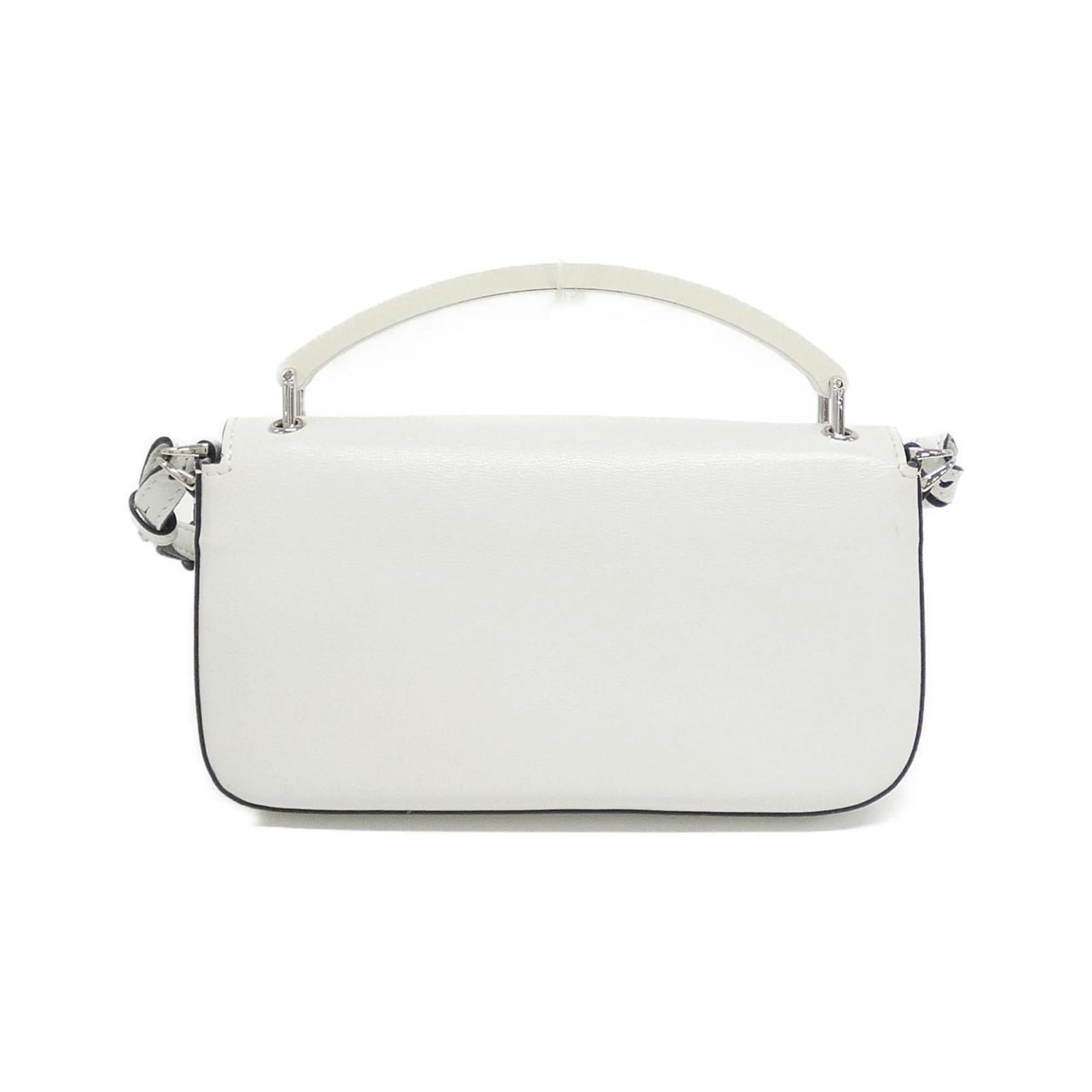 Fendi Silver Leather Handbag Shoulder Bag