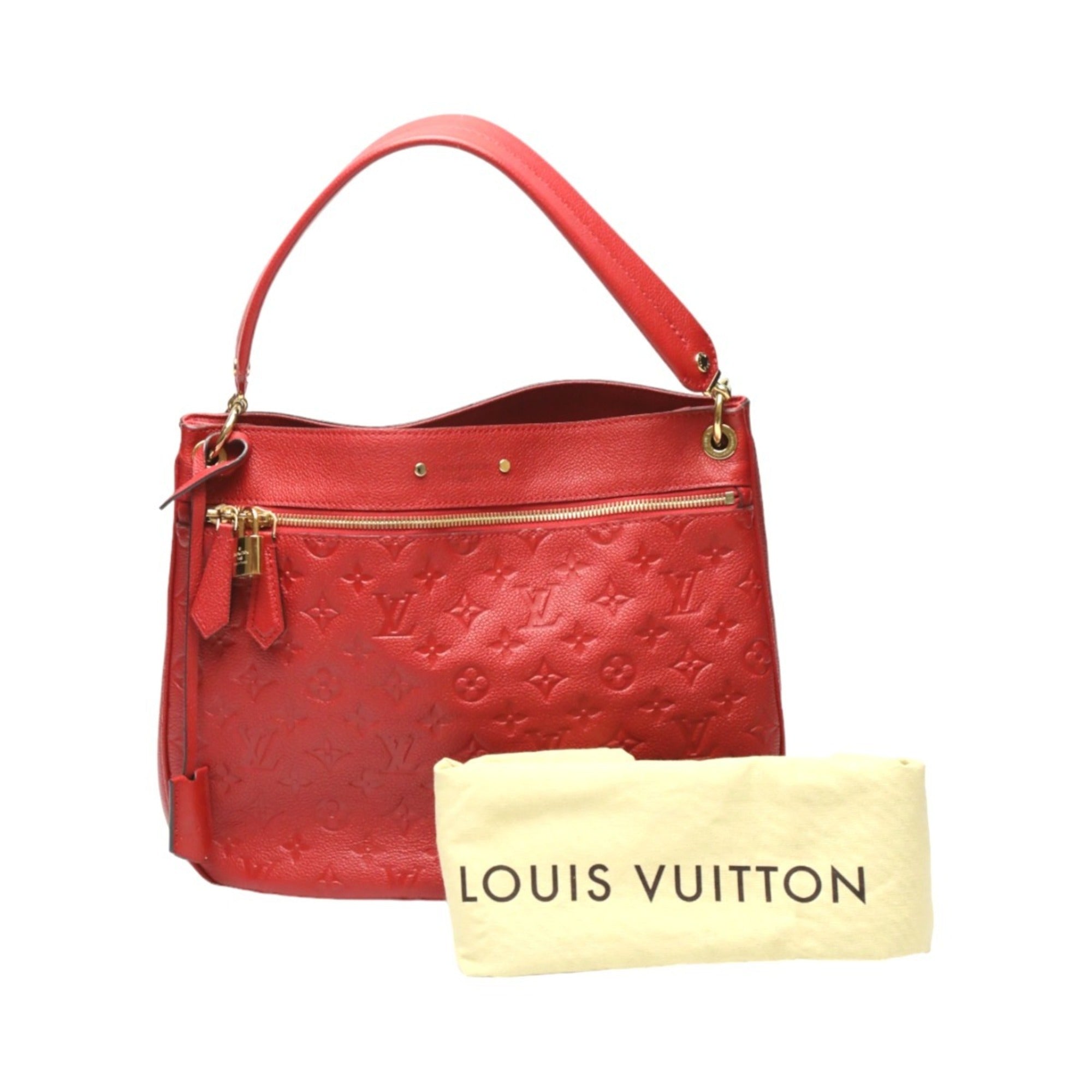 Louis Vuitton Red Color Monogram Empreinte Handbag