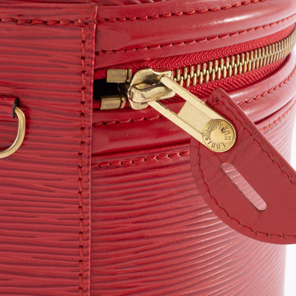 Louis Vuitton Castilian Red Epi Leather Handbag Vanity Bag