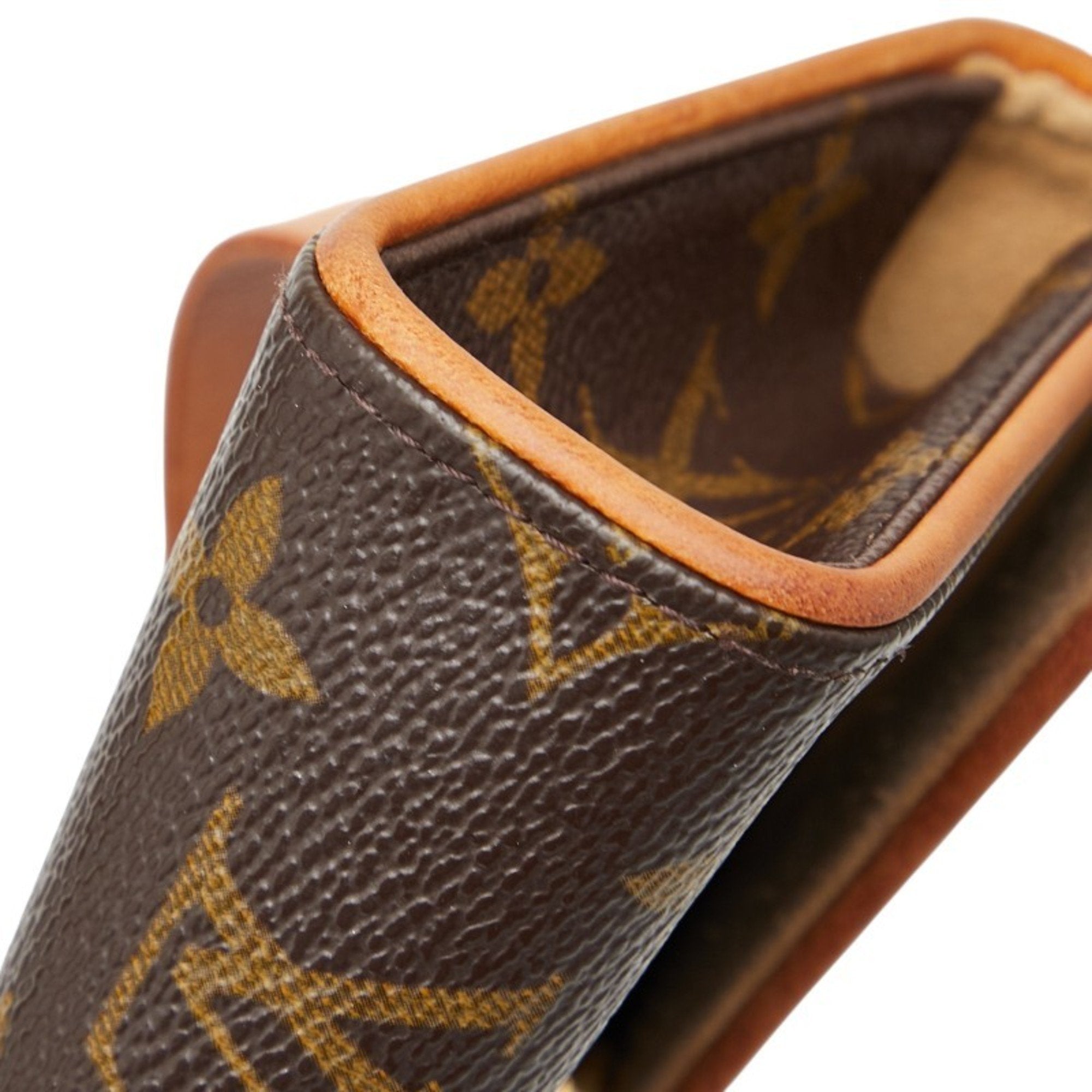 Louis Vuitton Brown Pvc Leather Pochette Sling Bag