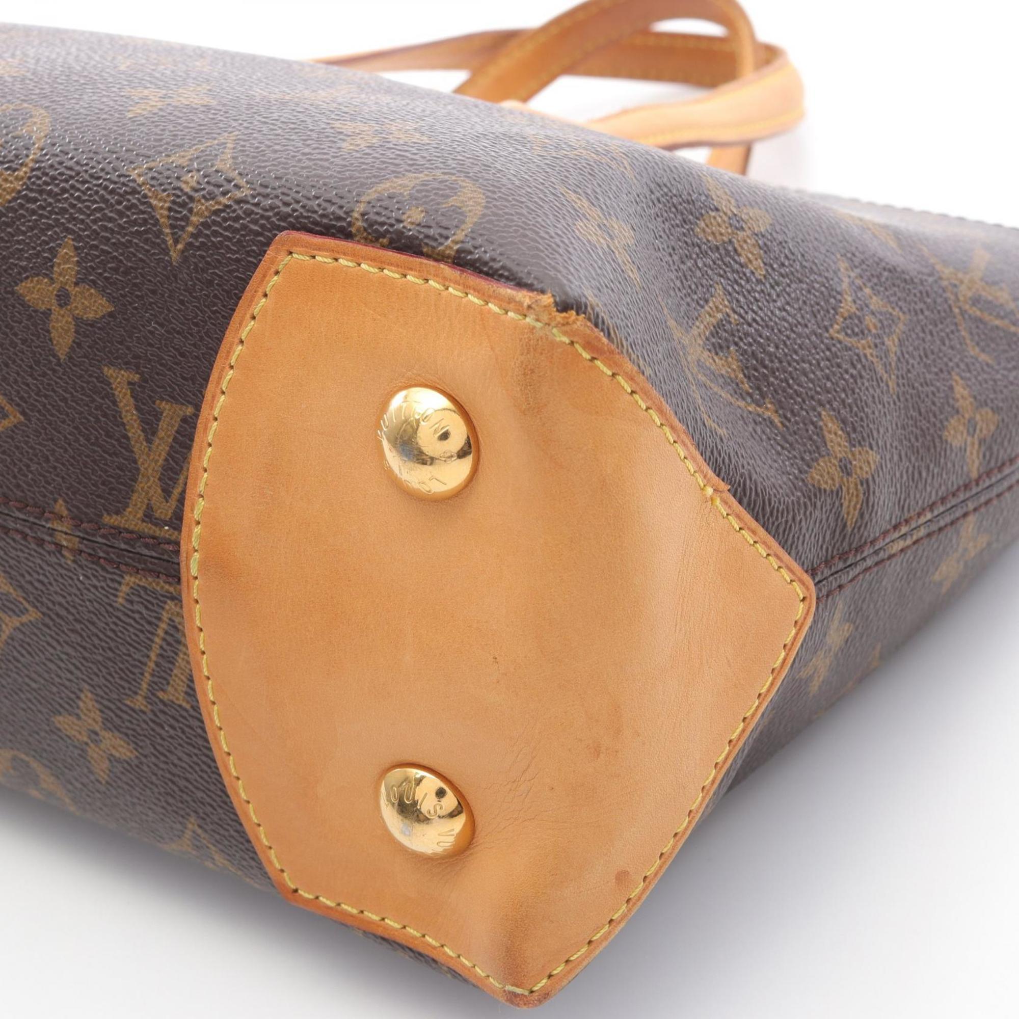 Louis Vuitton Brown Coated Canvas Leather Handbag