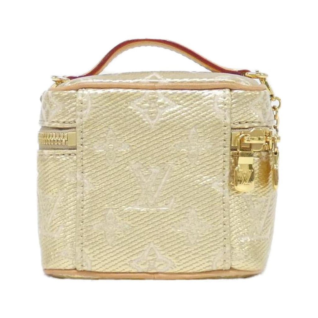 Louis Vuitton Beige Gold Cotton Shoulder Bag