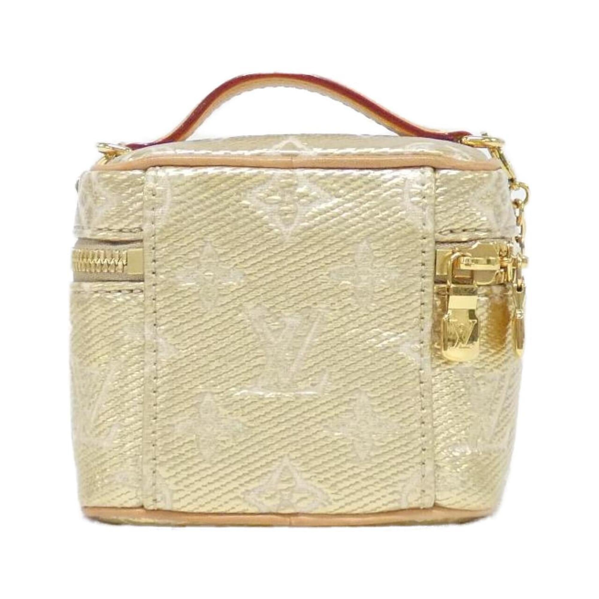 Louis Vuitton Beige Gold Cotton Shoulder Bag