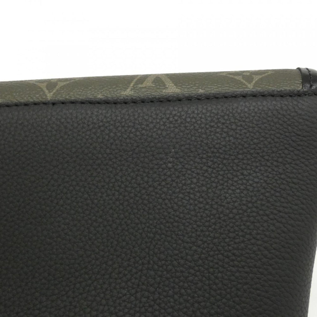 Louis Vuitton Black Khaki Coated Canvas Shoulder Bag