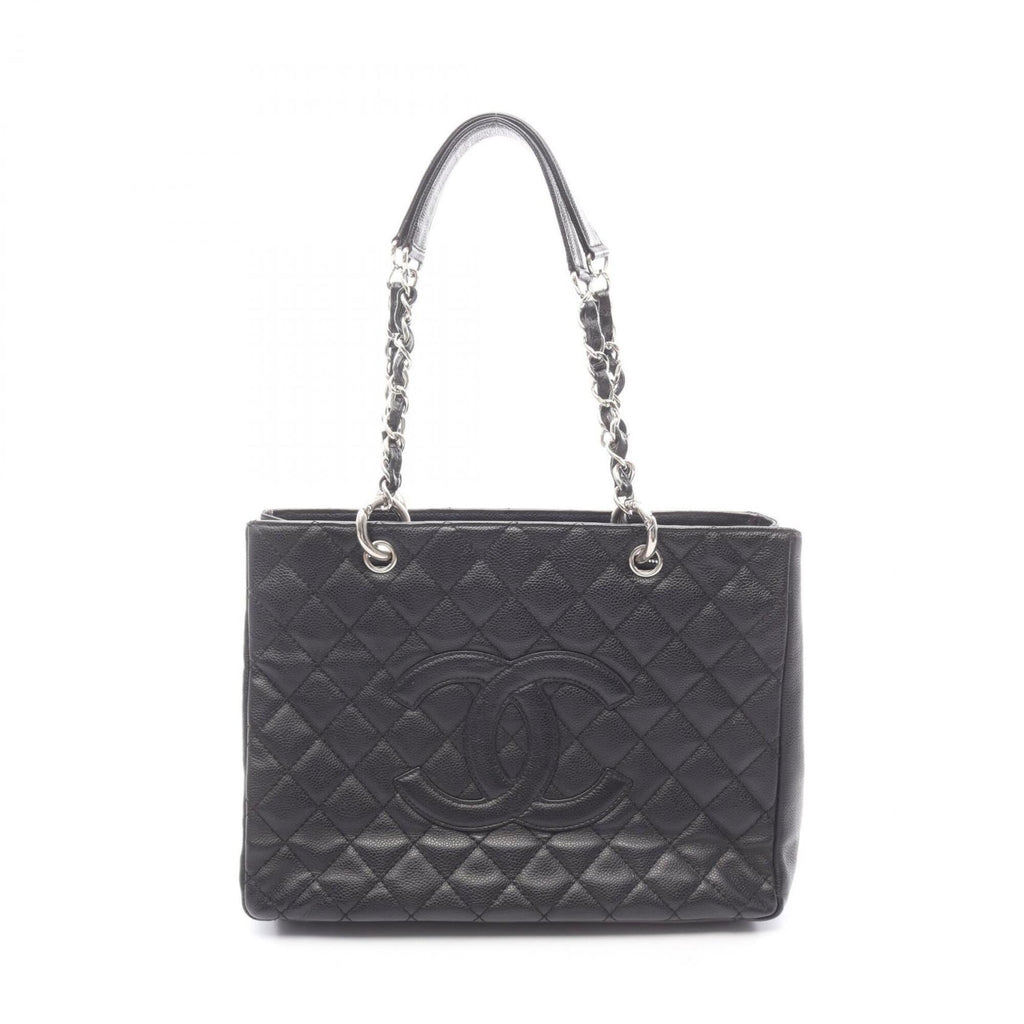 Chanel Black Grained Calfskin Handbag Tote Bag