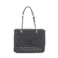 Chanel Black Grained Calfskin Handbag Tote Bag