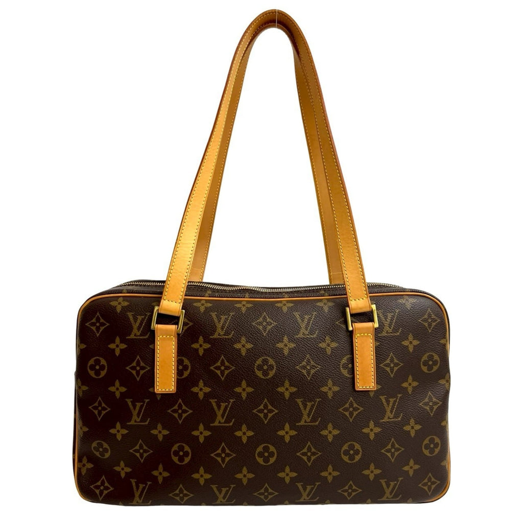 Louis Vuitton Brown Leather Pvc Shoulder Bag Tote Bag
