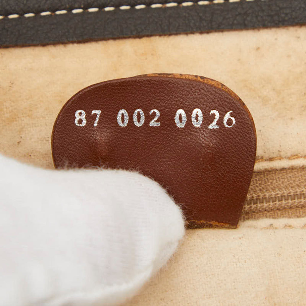Gucci Brown Leather Shoulder Bag Tote Bag (Pre-Owned)