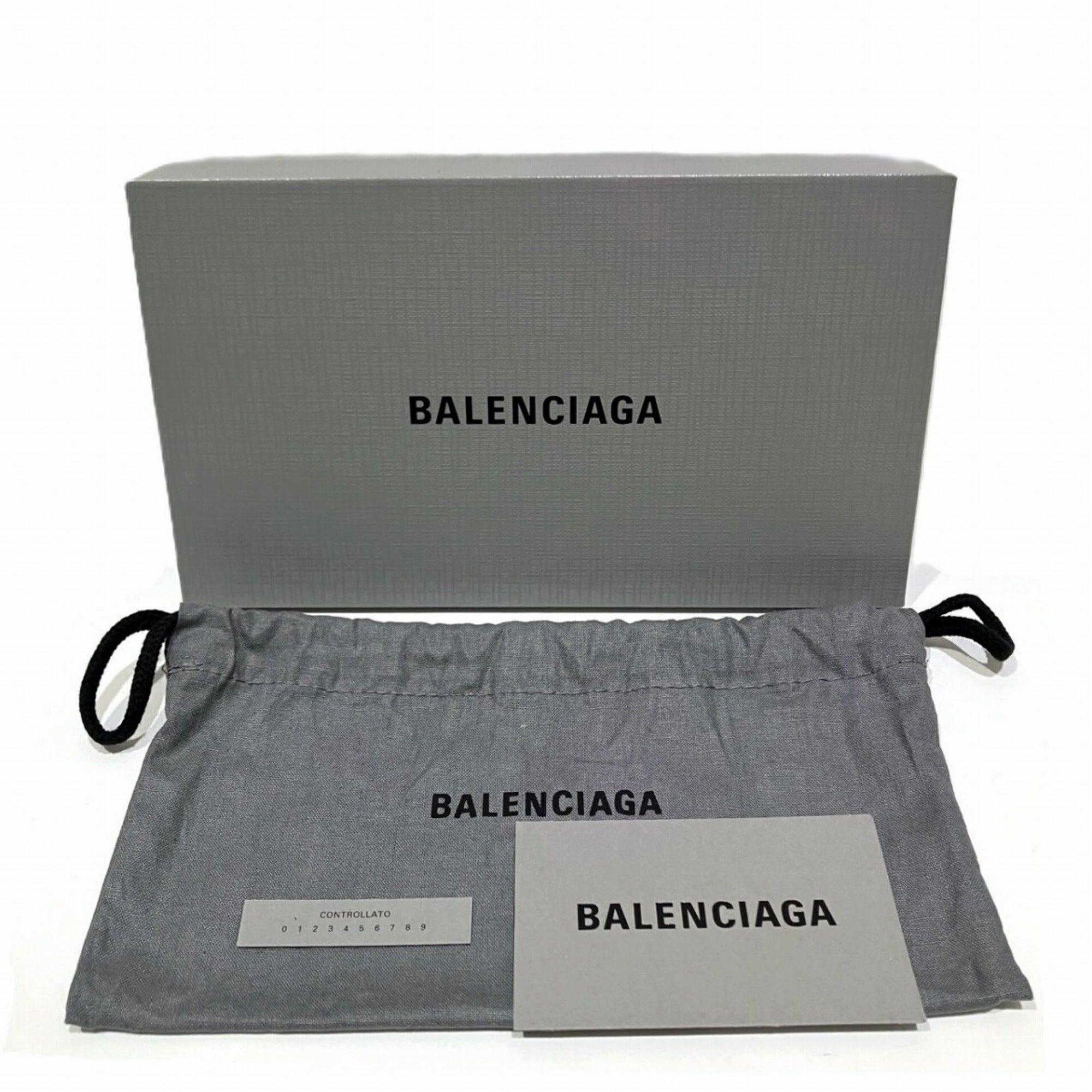 Balenciaga Black Leather Long Wallet (Bi-Fold)