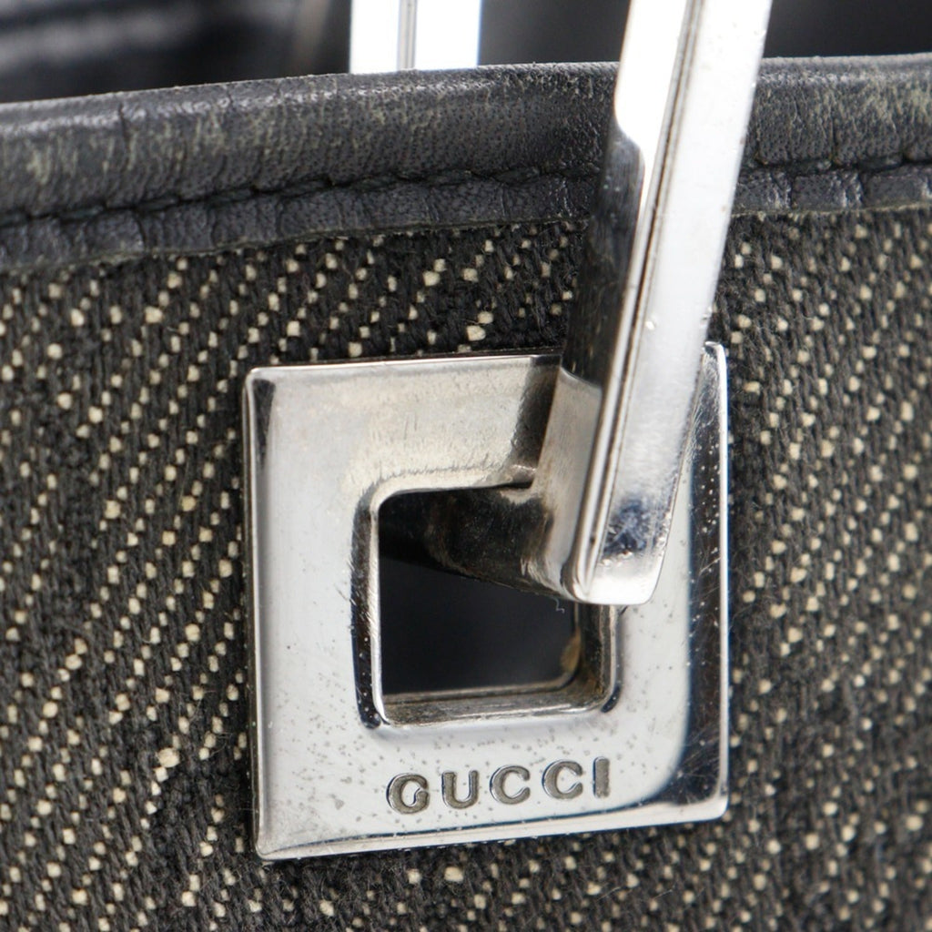 Gucci Black Denim Handbag Tote Bag (Pre-Owned)