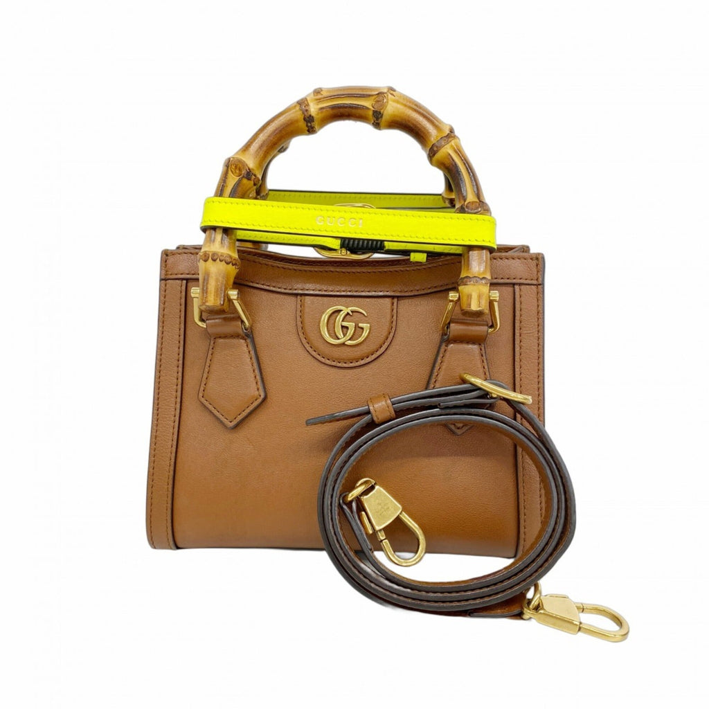 Gucci Brown Leather Handbag (Pre-Owned)