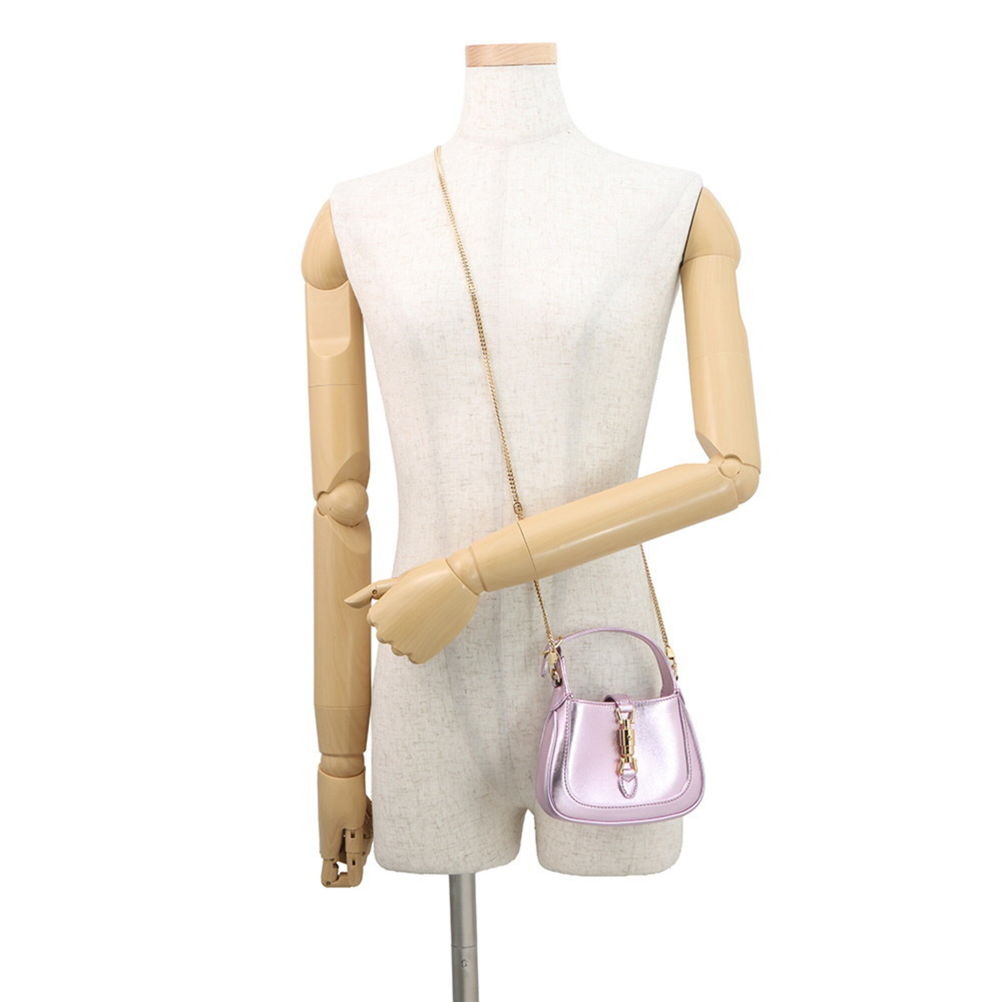 Gucci Metallic Pink Leather Handbag (Pre-Owned)