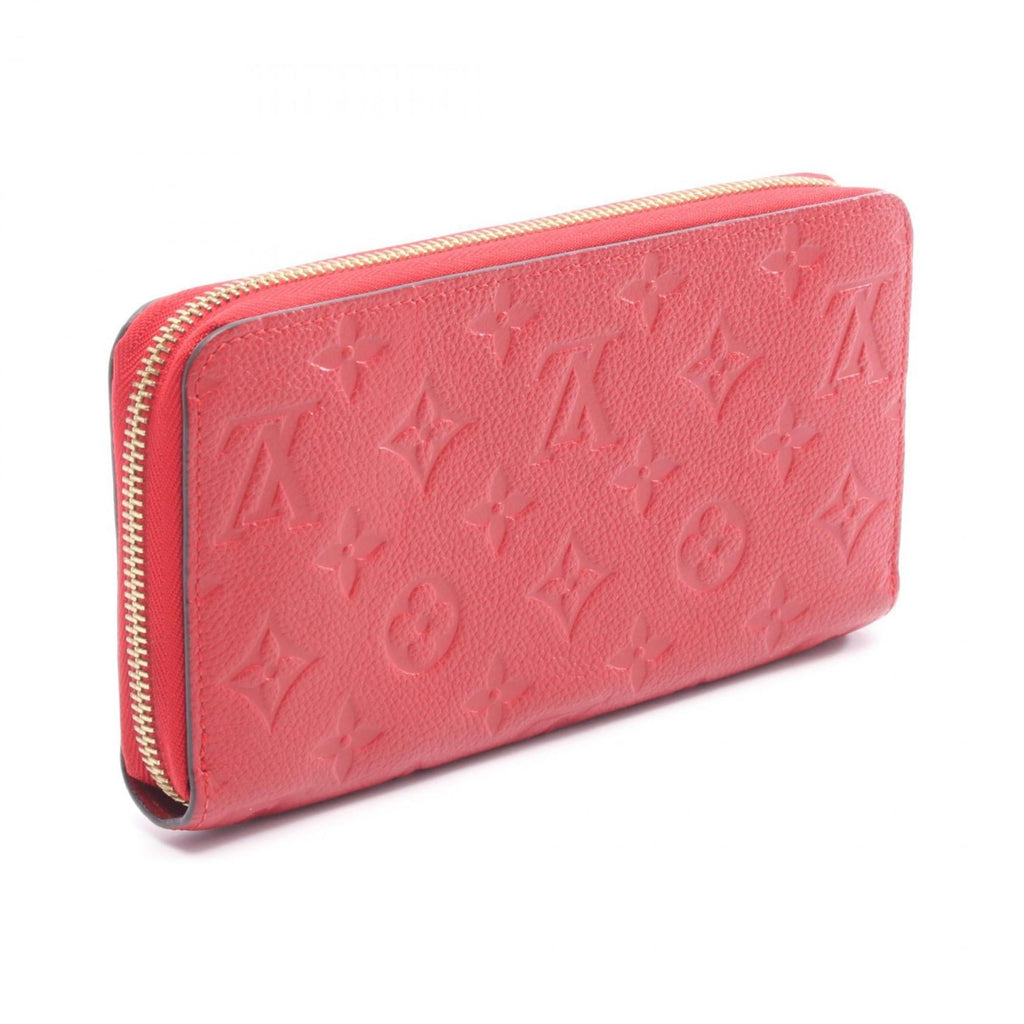 Louis Vuitton Red Color Sacrlet Monogram Empreinte Long Wallet