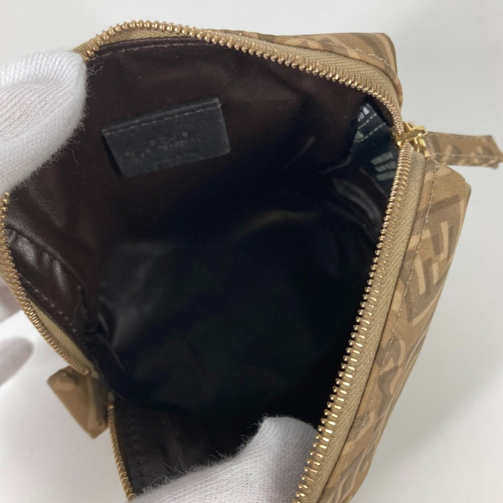 Fendi Beige Nylon Pouch