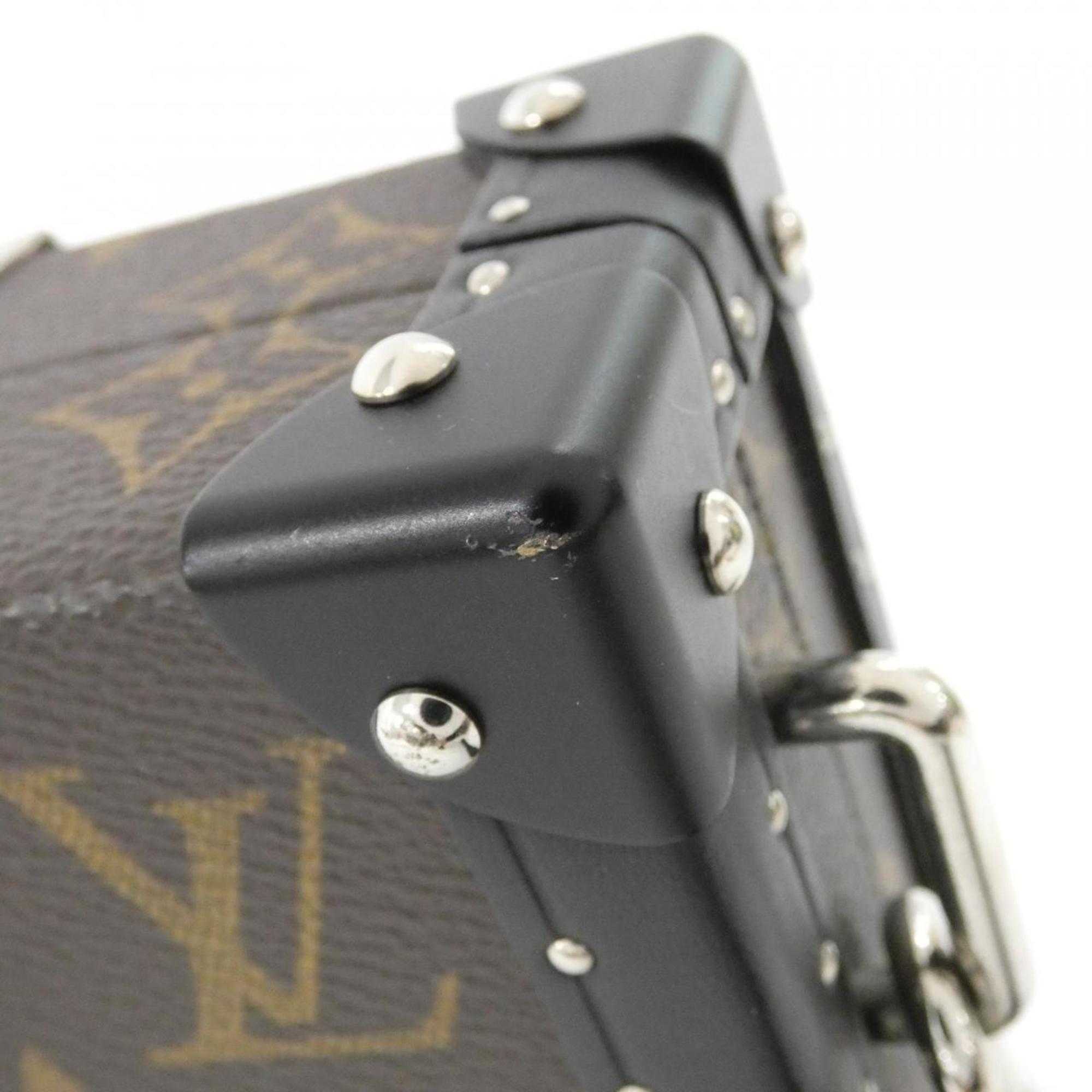 Louis Vuitton Marron Coated Canvas Chain/Shoulder Wallet