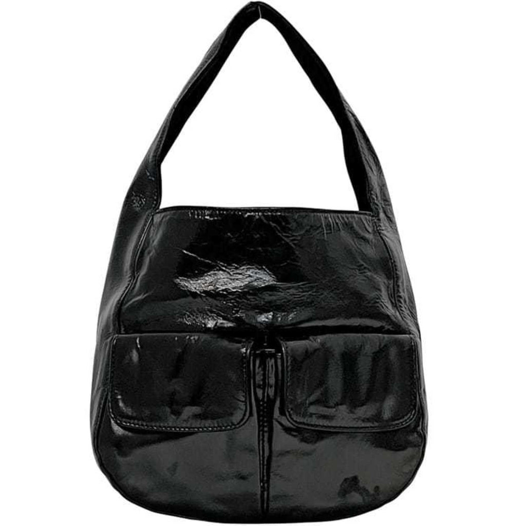 Prada Black Nero Patent Leather Handbag Tote Bag