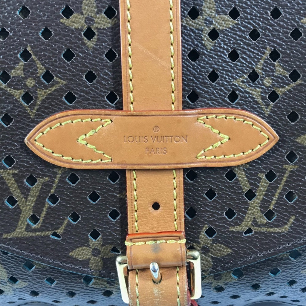 Louis Vuitton Monogram Perfo Blue Brown Monogram Perforated Shoulder Bag