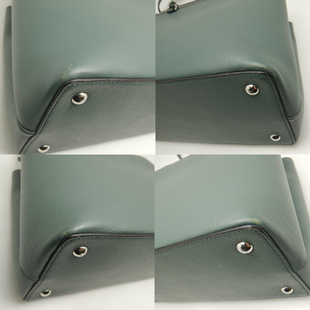Fendi Khaki Yellow Leather Handbag