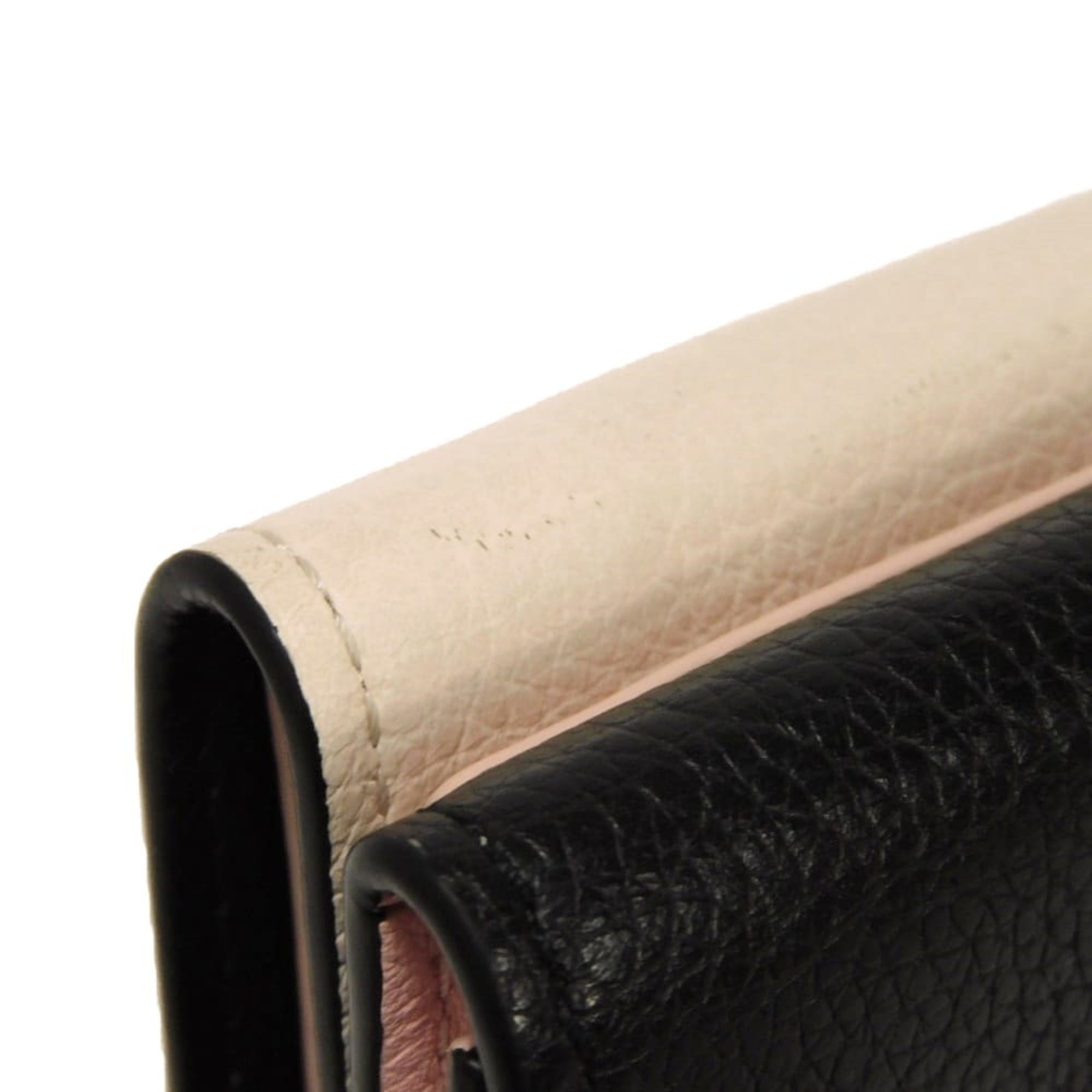 Louis Vuitton Noir Rose Tricolor Leather Wallet (Tri-Fold)