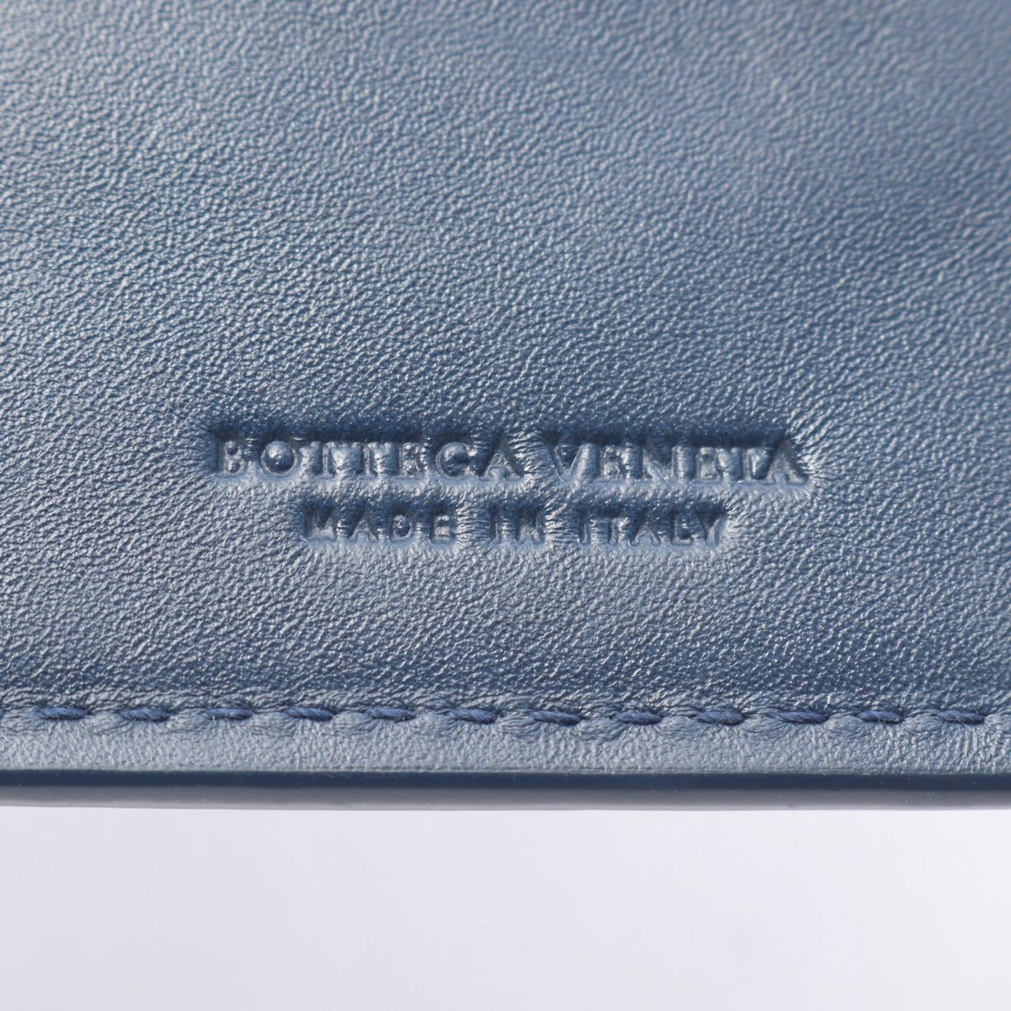 Bottega Veneta Blue Leather Long Wallet (Bi-Fold)