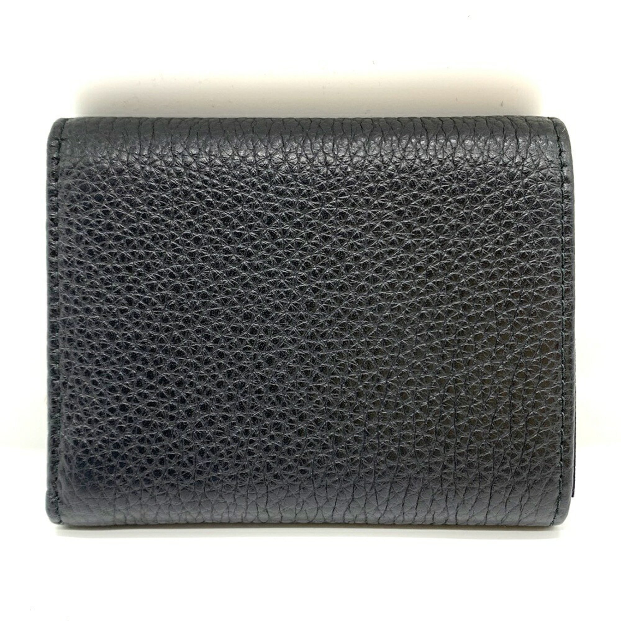 Prada Black Leather Wallet (Tri-Fold)