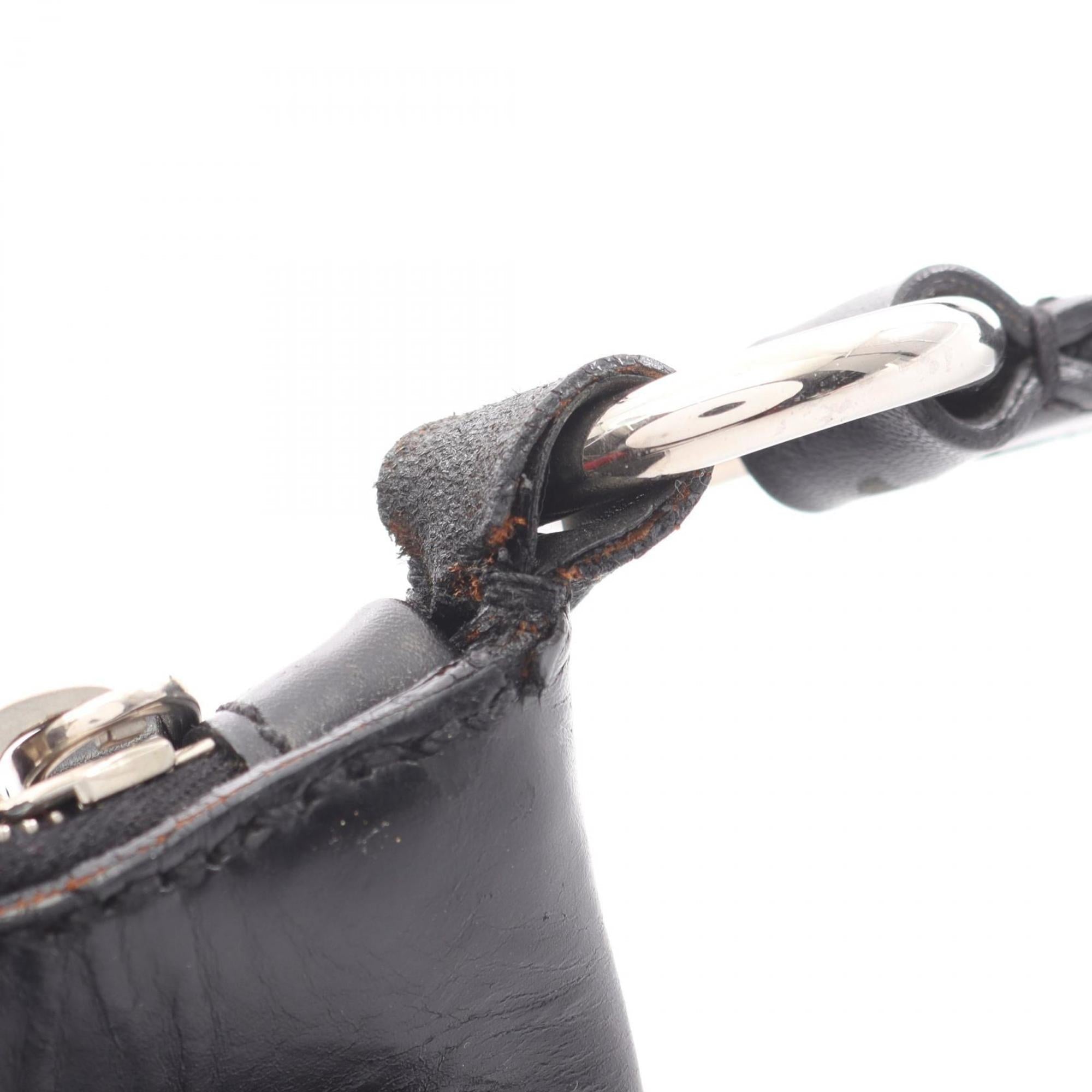Prada Black Nylon Leather Shoulder Bag