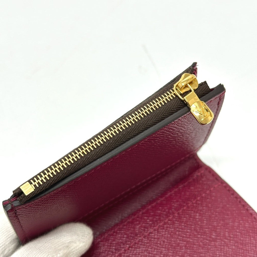 Louis Vuitton Monogram Brown Fuchsia Monogram Wallet (Tri-Fold)