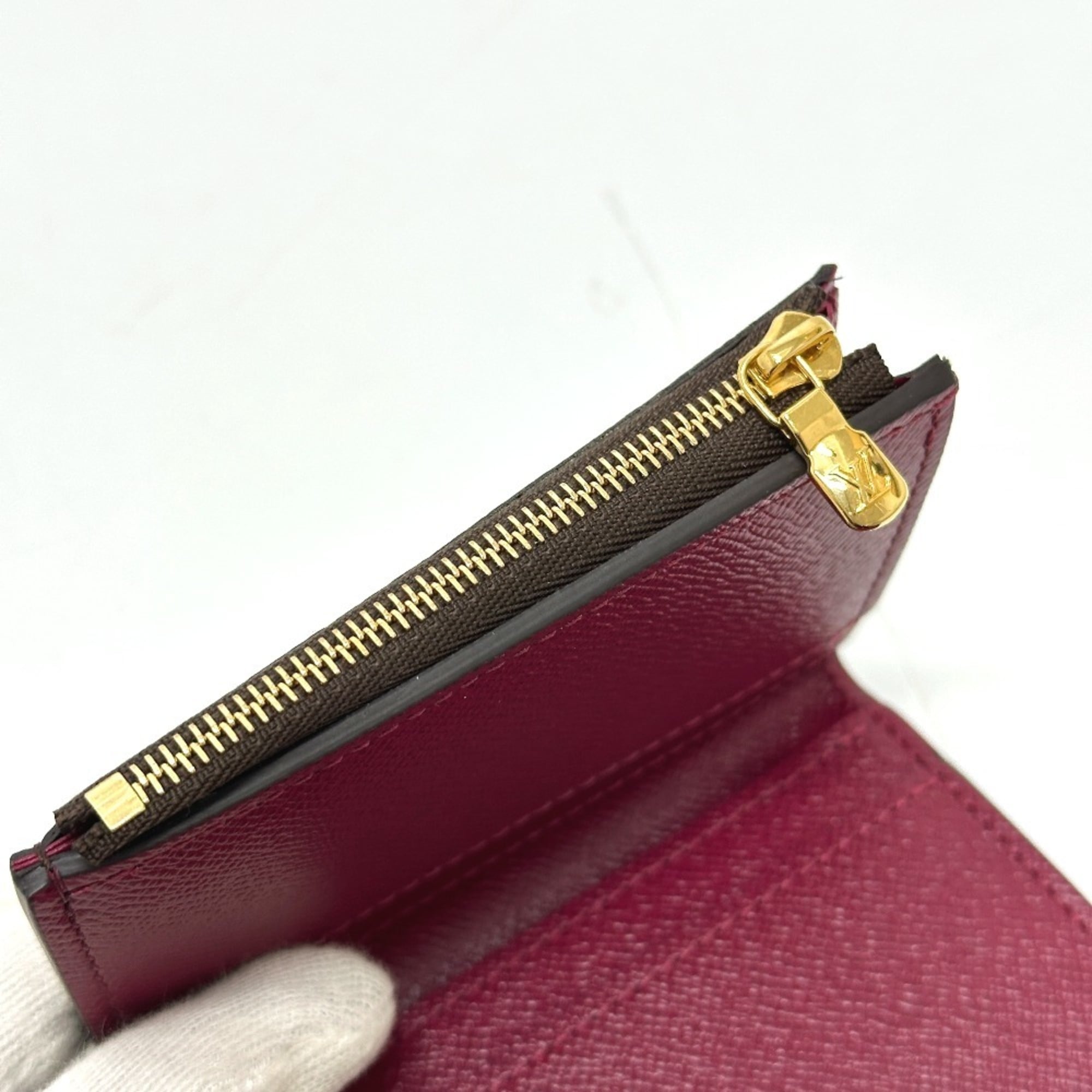 Louis Vuitton Monogram Brown Fuchsia Monogram Wallet (Tri-Fold)