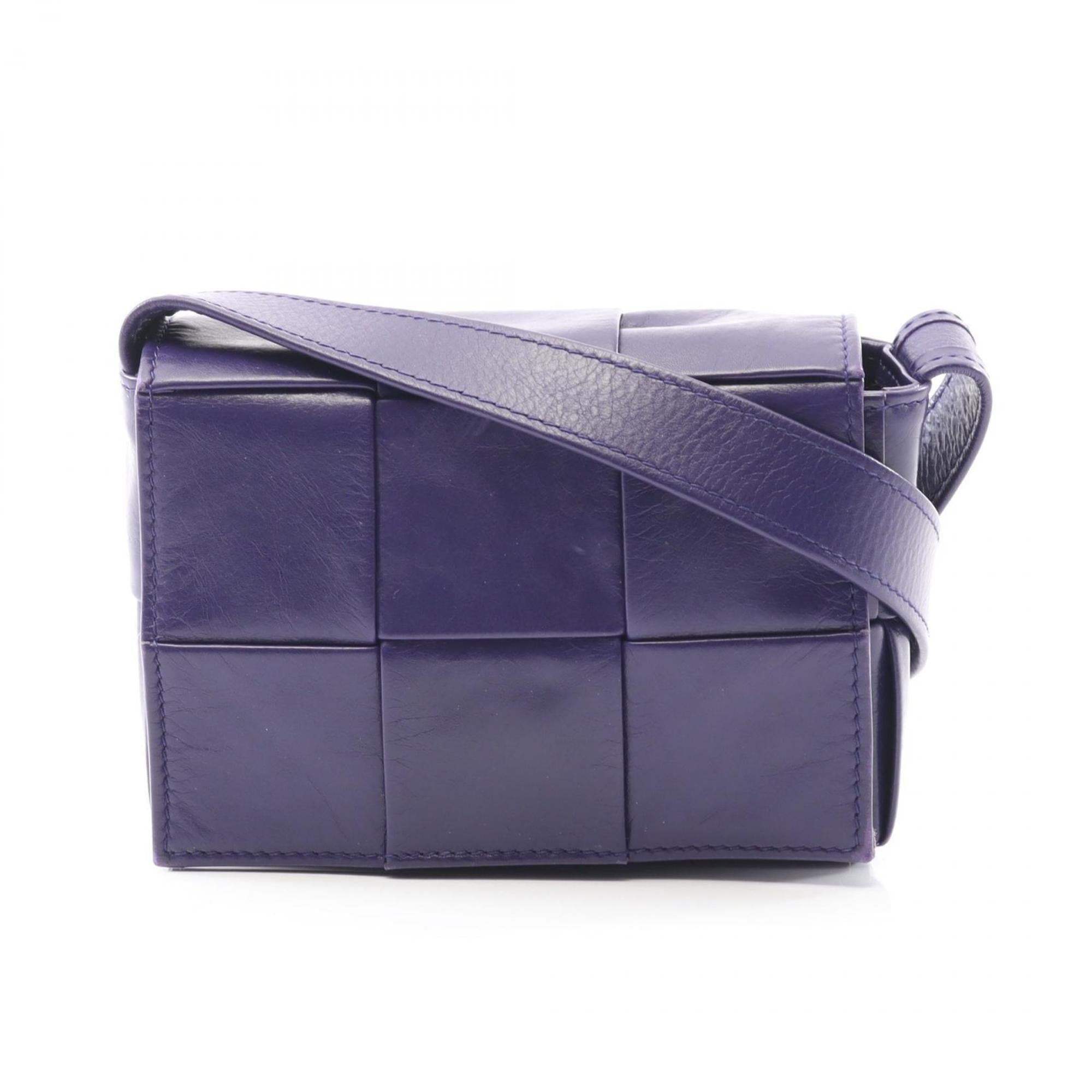 Bottega Veneta Purple Leather Shoulder Bag