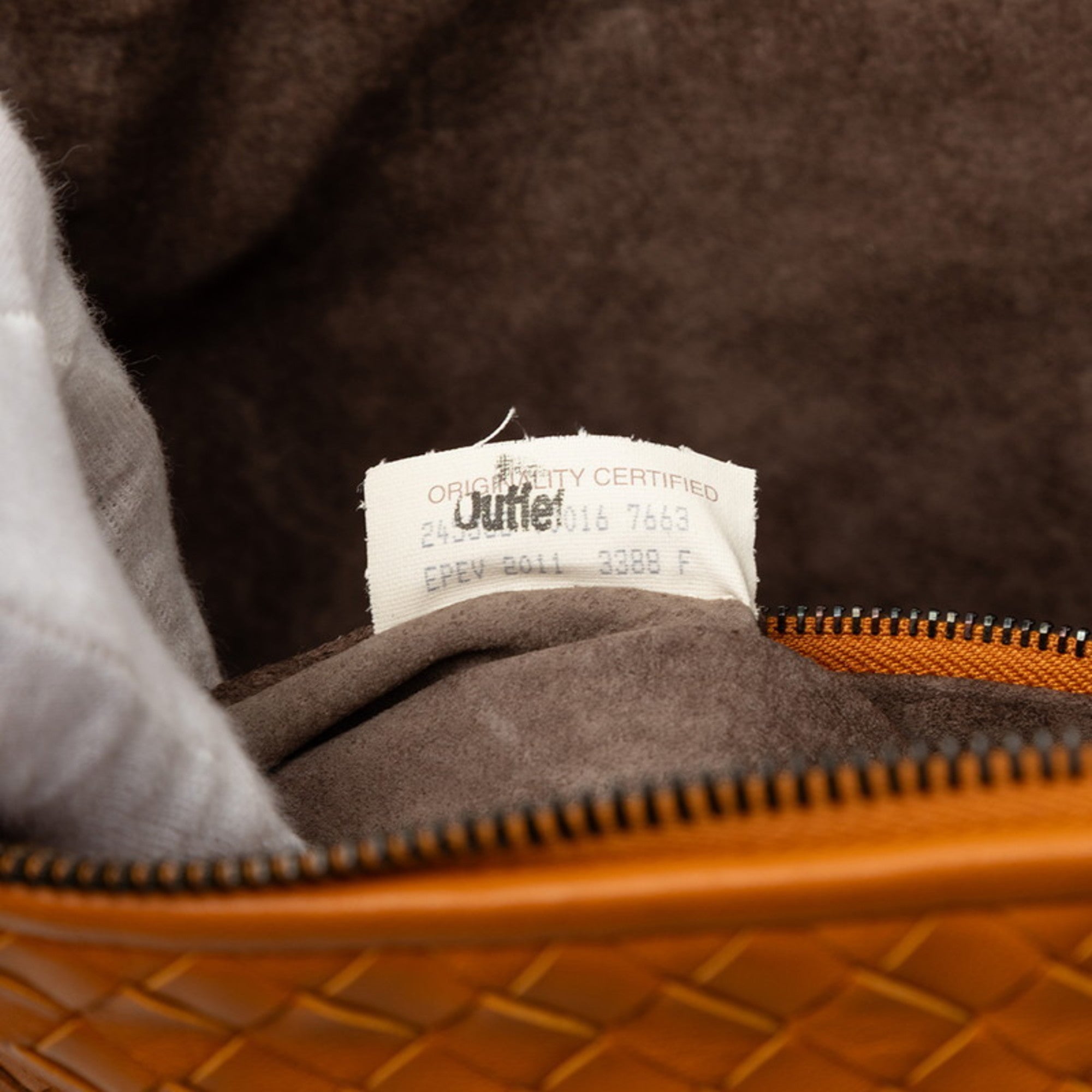 Bottega Veneta Orange Leather Shoulder Bag
