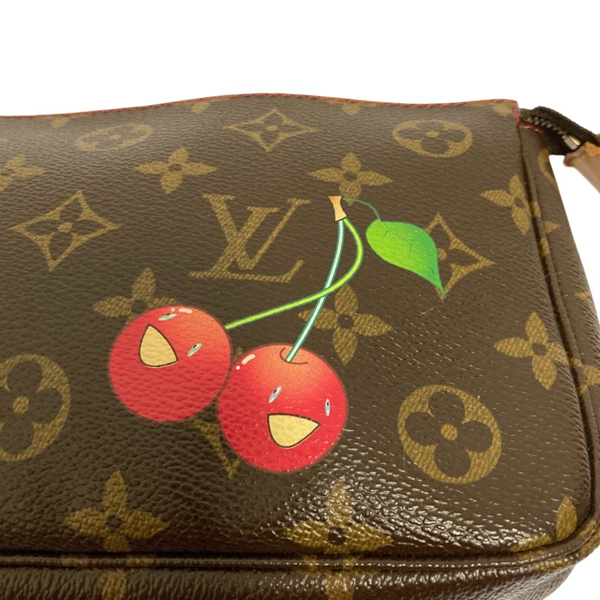 Louis Vuitton Brown Monogram Cherry Monogram Pochette Pouch