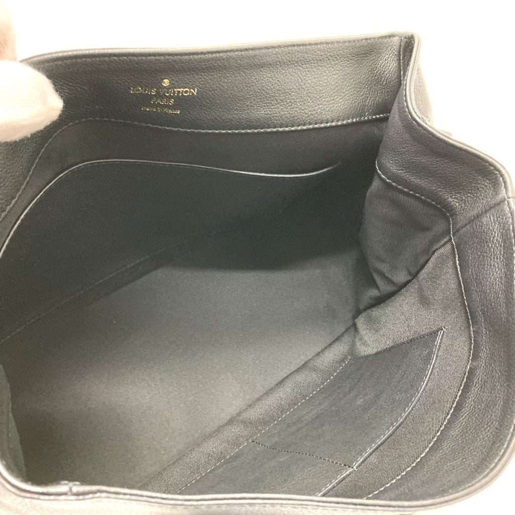 Louis Vuitton Black Leather Handbag Shoulder Bag