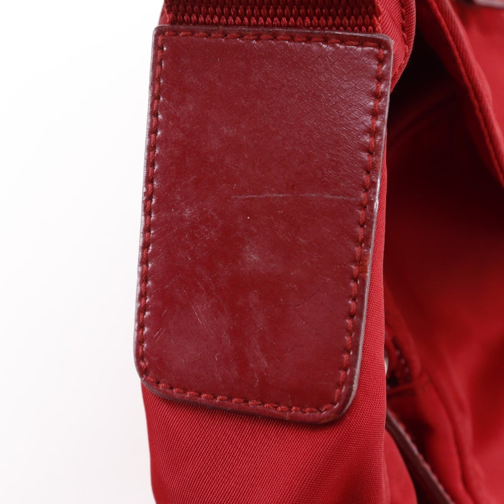 Prada Red Color Nylon Shoulder Bag