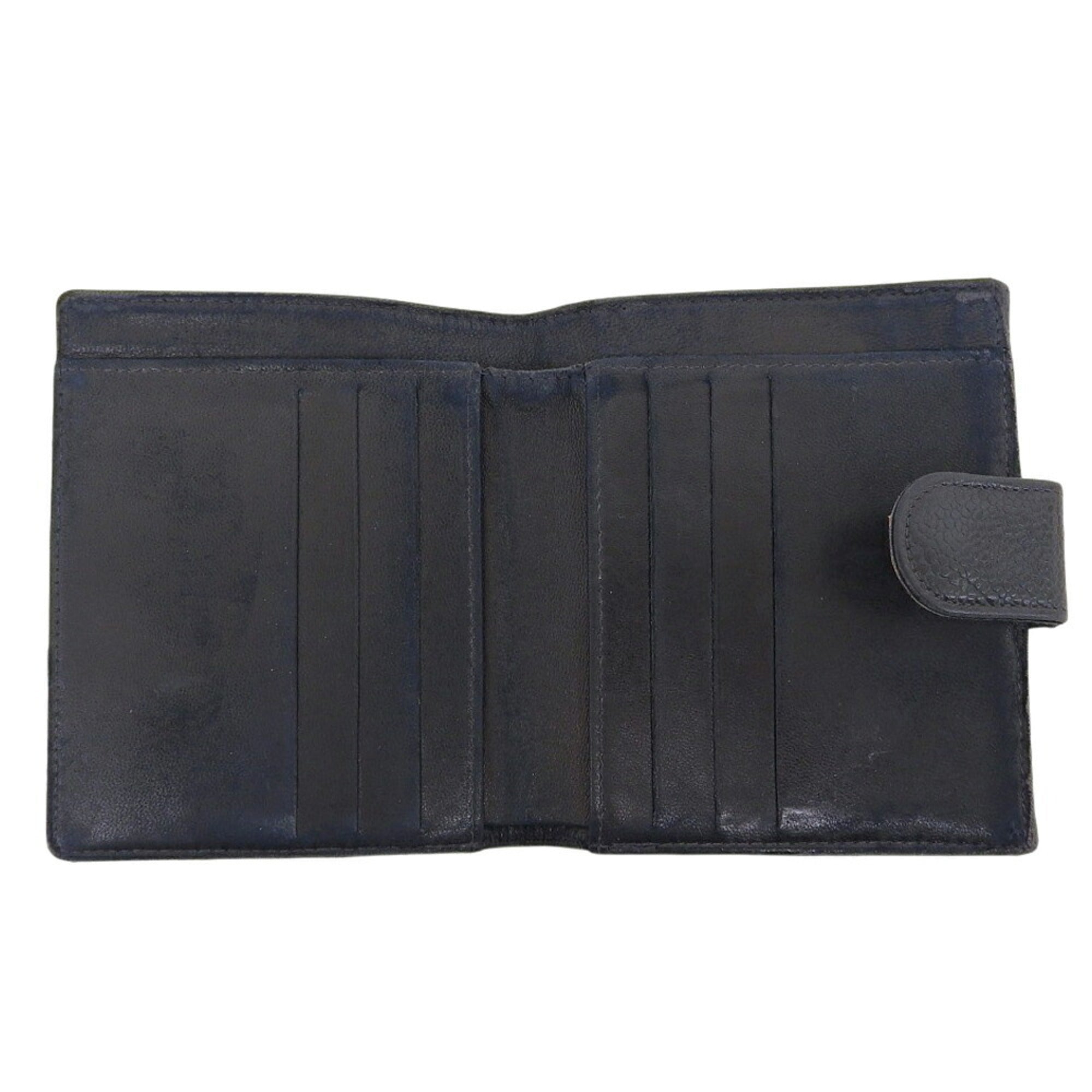 Chanel Black Grained Calfskin Wallet (Bi-Fold)