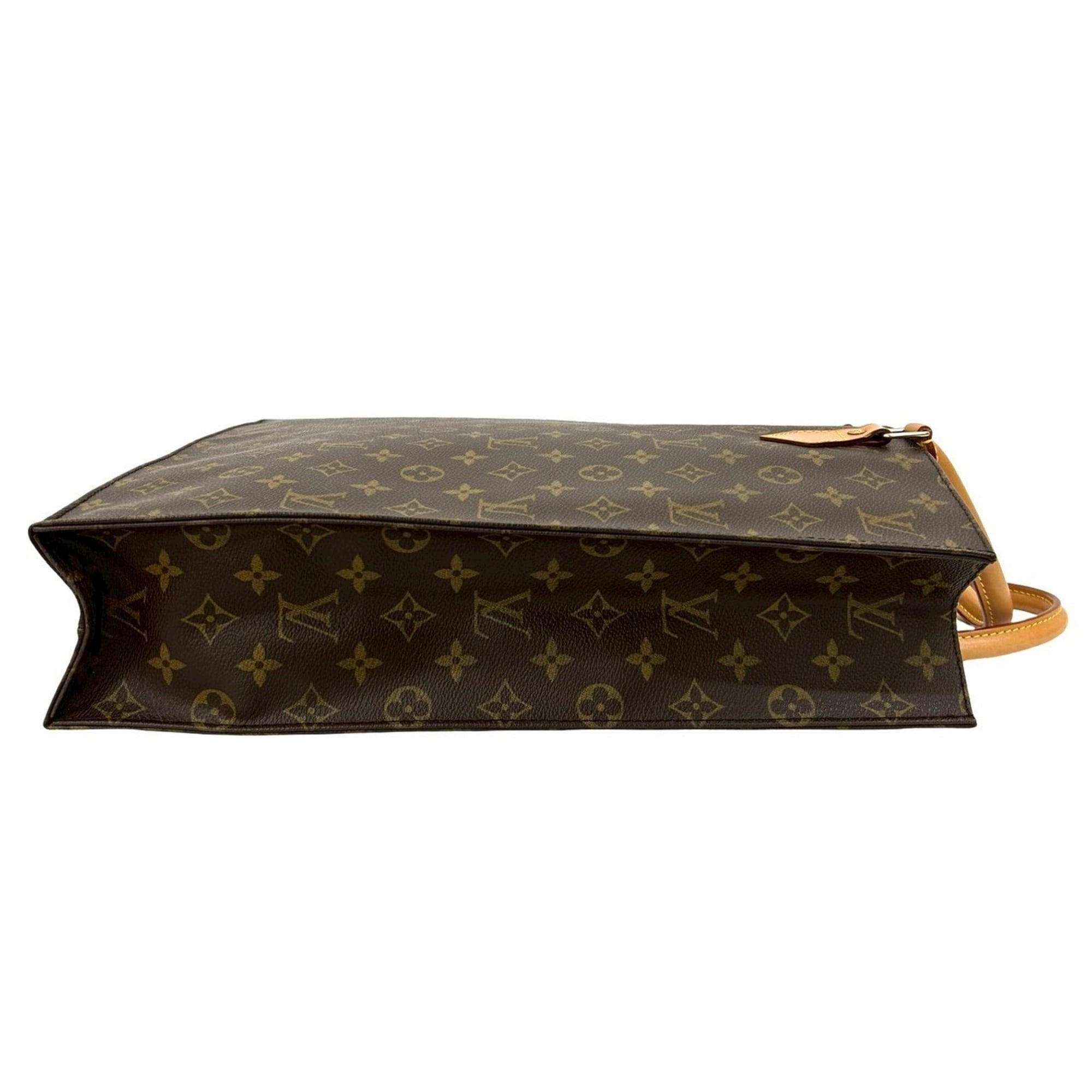 Louis Vuitton Brown Leather Pvc Handbag Tote Bag