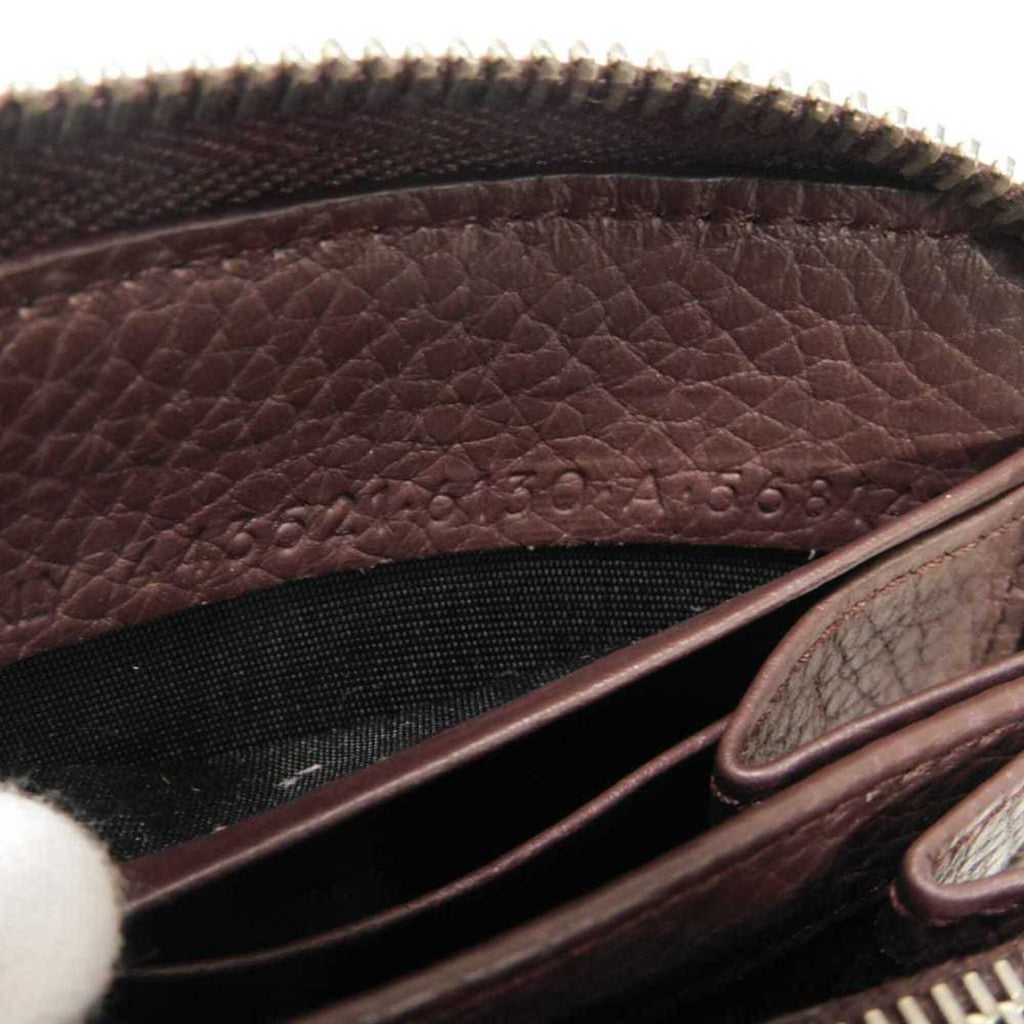 Balenciaga Bordeaux Leather Long Wallet (Bi-Fold)