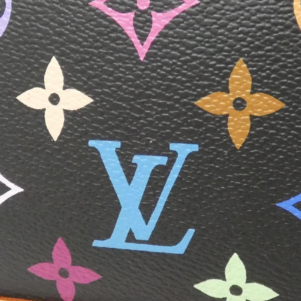 Louis Vuitton Black Multi-Color Coated Canvas Handbag