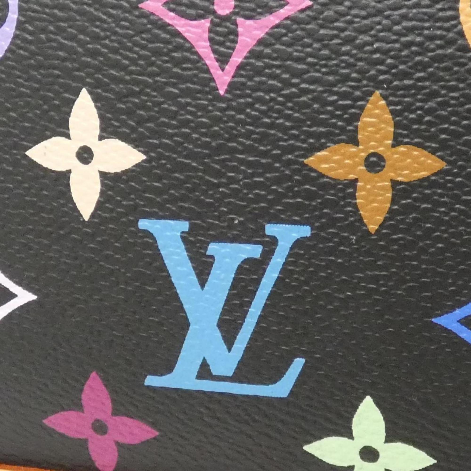 Louis Vuitton Black Multi-Color Coated Canvas Handbag