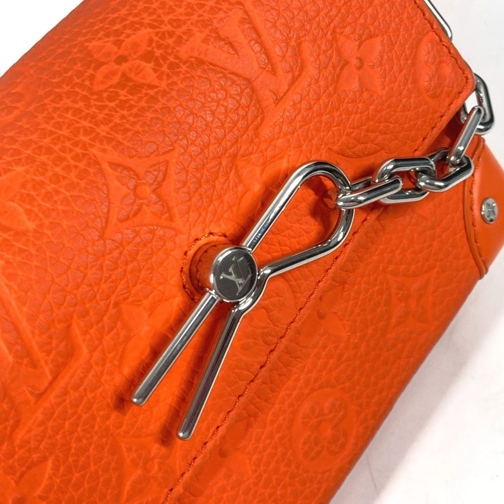 Louis Vuitton Orange Leather Pochette Shoulder Bag