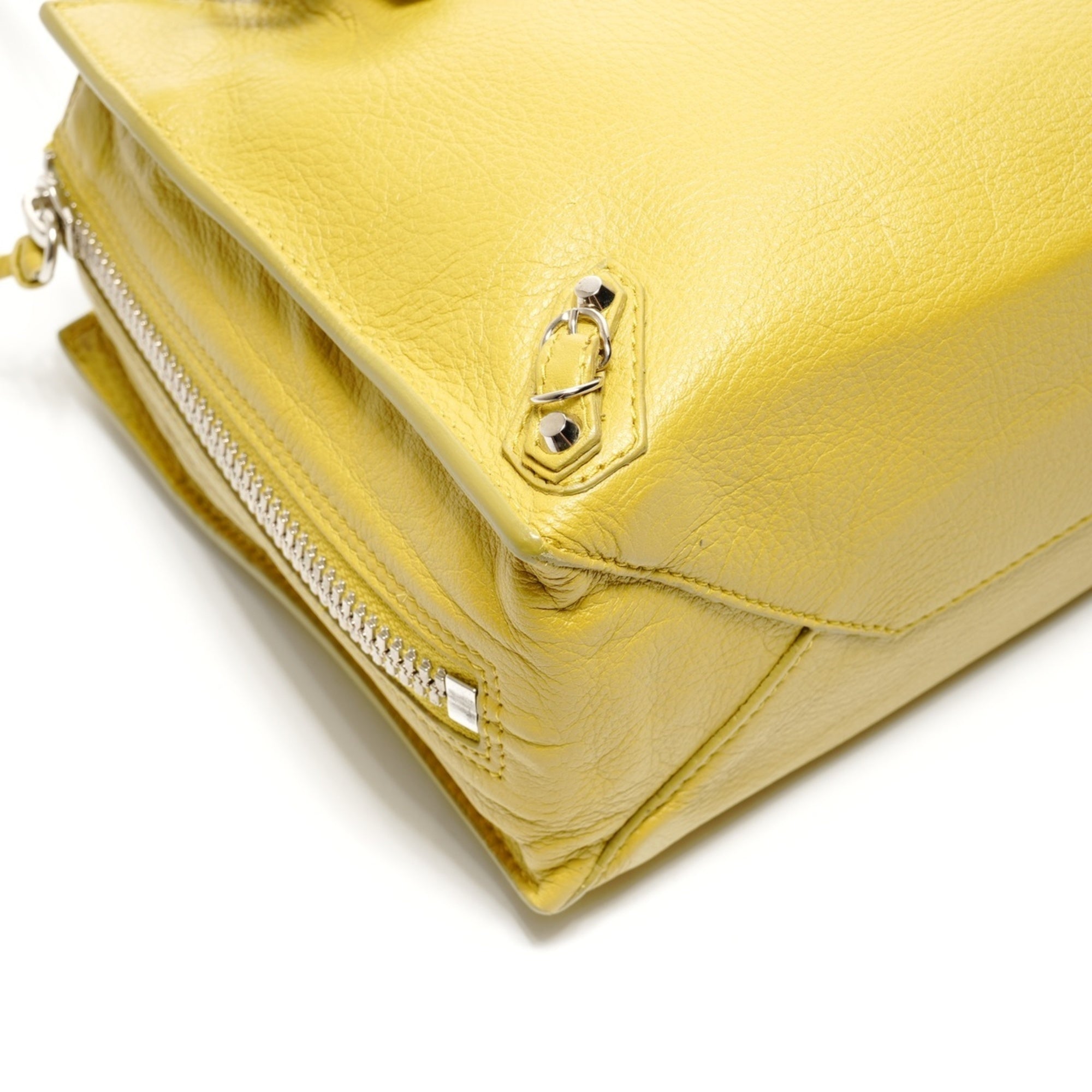 Balenciaga Paper Yellow Leather Shoulder