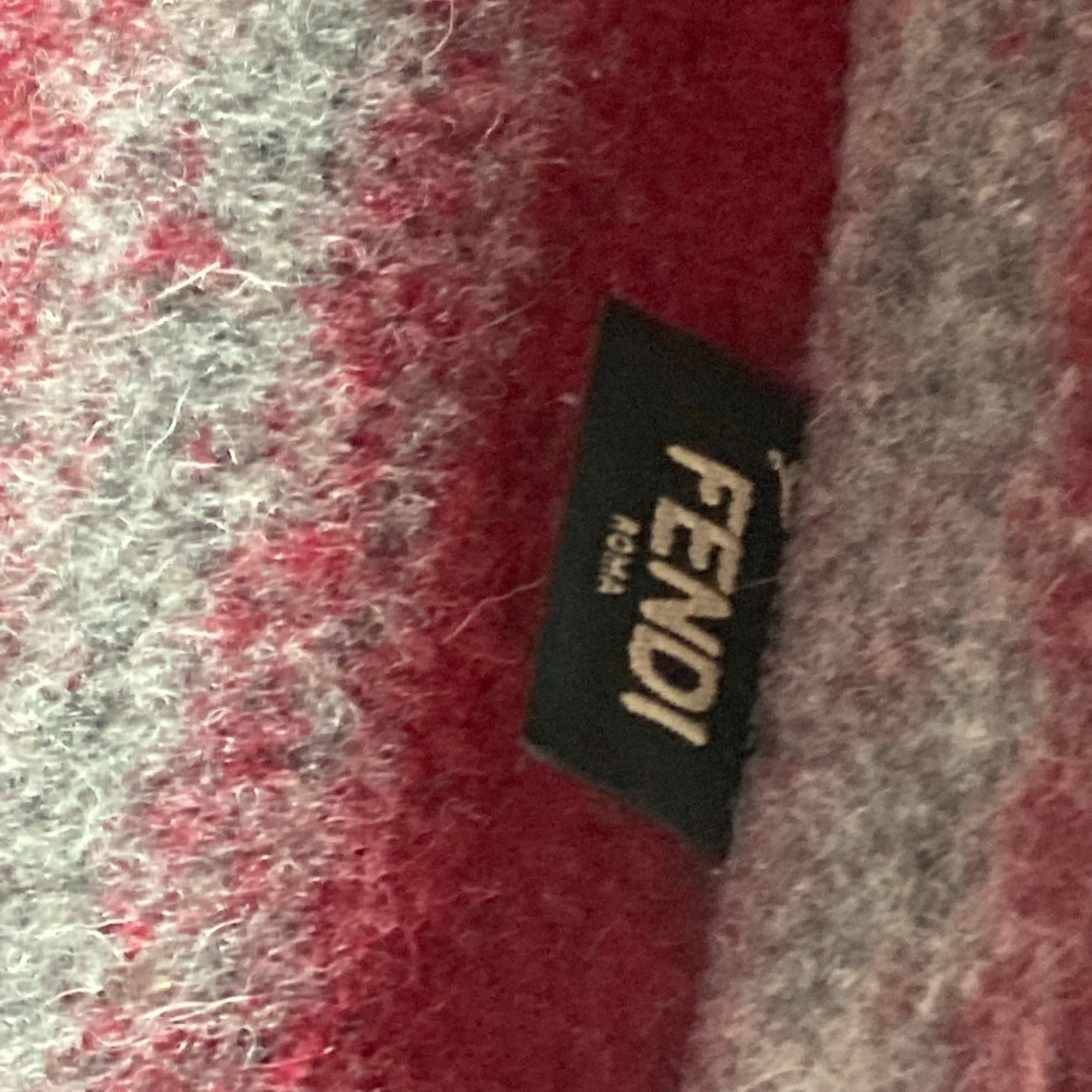 Fendi Navy Wool Shoulder Bag Tote Bag