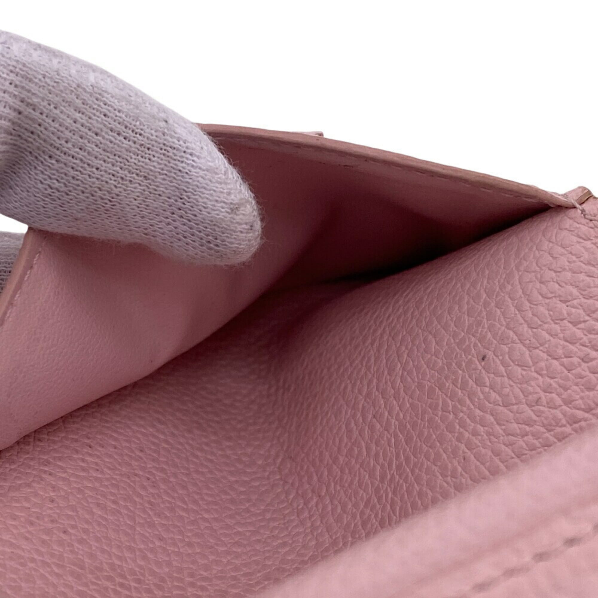 Louis Vuitton Pink Leather Wallet