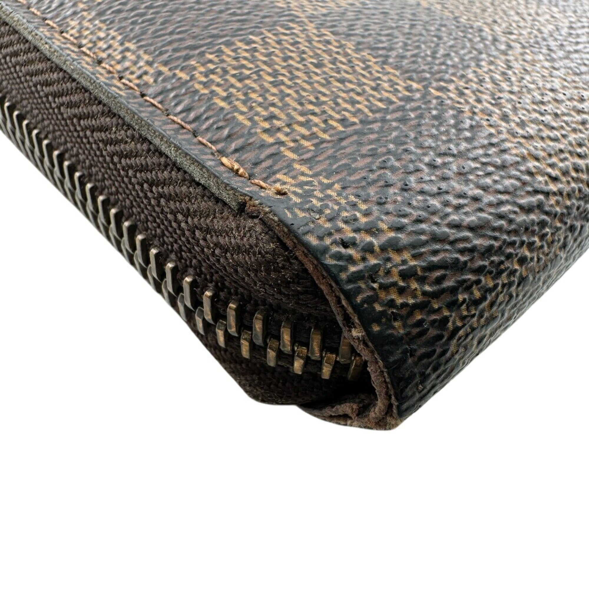 Louis Vuitton Damier Brown Leather Long Wallet