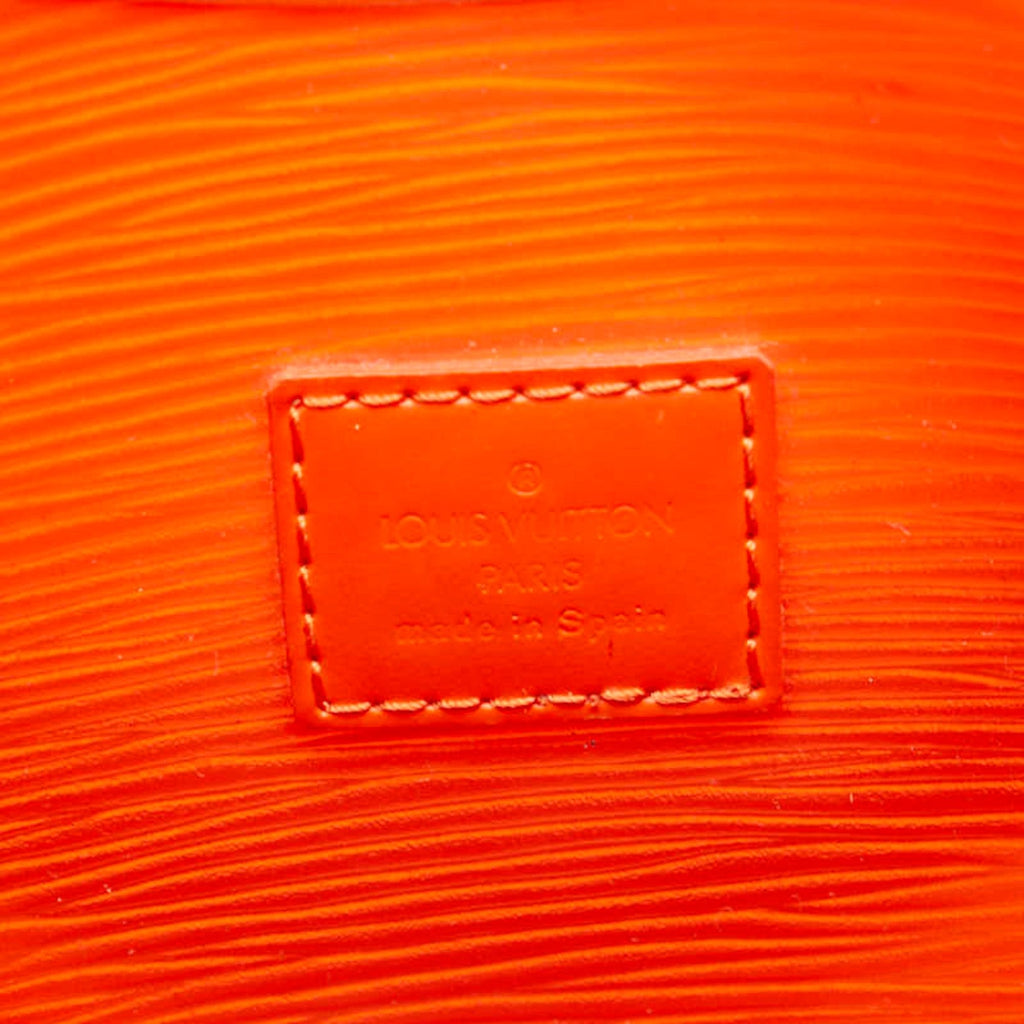 Louis Vuitton Orange Vinyl Leather Handbag