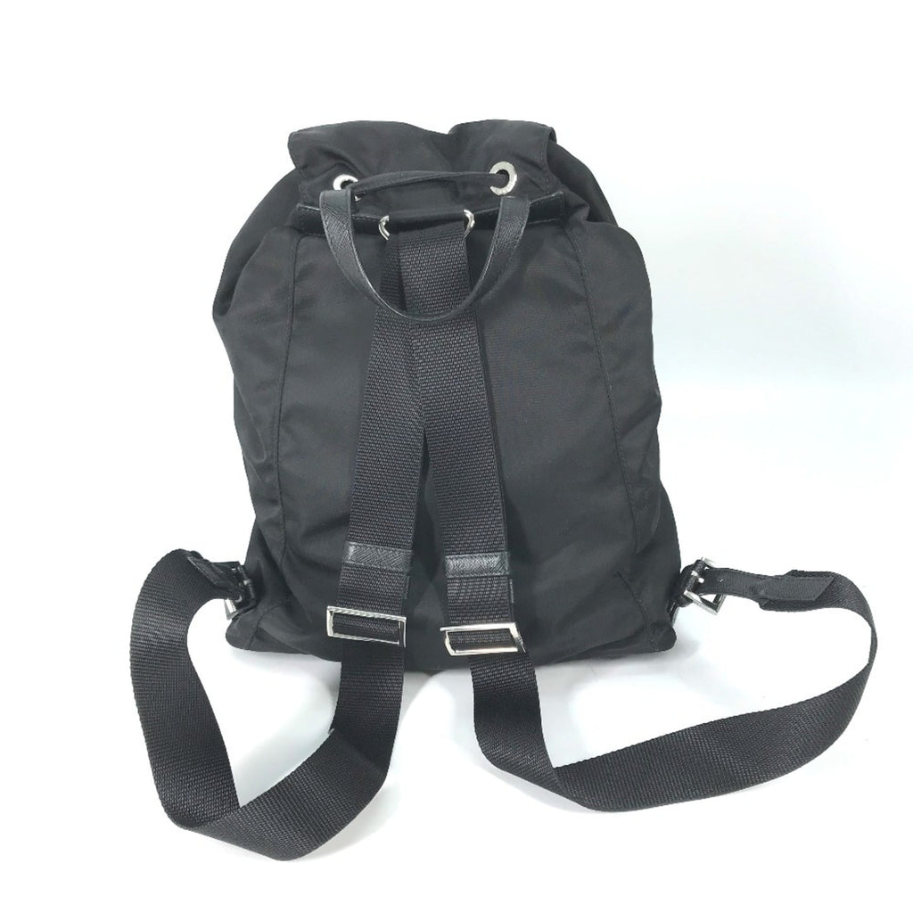 Prada Black Nylon Leather Backpack